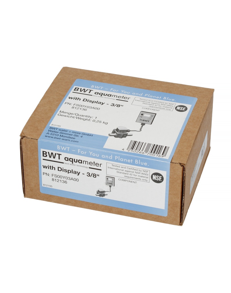 Caudalímetro BWT aquameter - 3/8" con display LCD